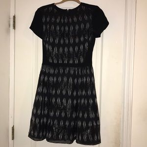 Cynthia Steffe Black Patterned Dress